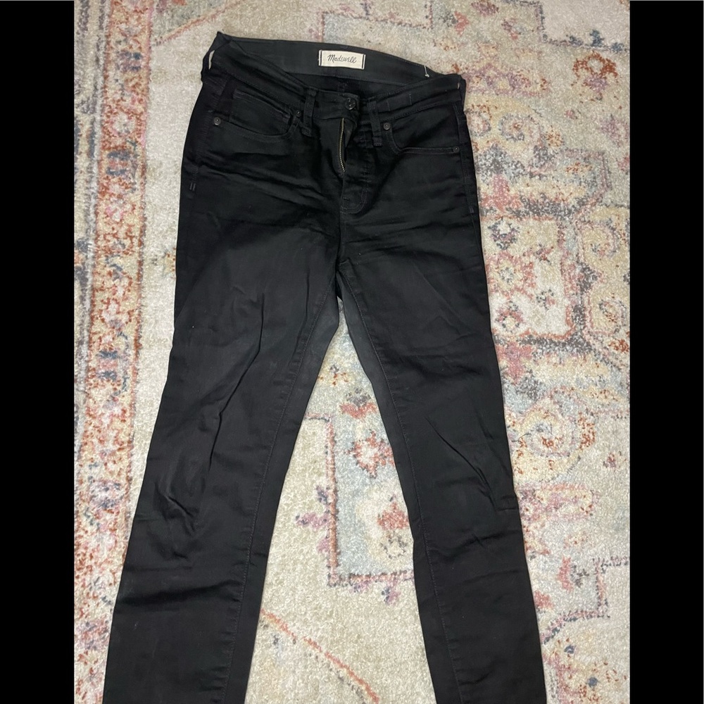 Madewell 9” high rise skinny jeans black